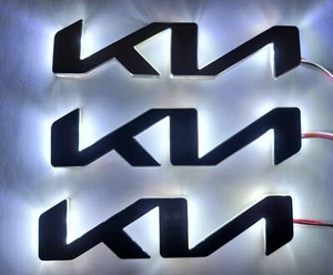 Kia Logo fit genuine,matte black,2way LED Emblem Front & Rear SEDONA KA4 22 23+ - Picture 1 of 43
