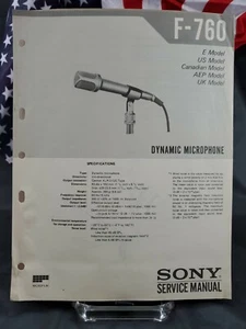 Micrófono dinámico original Sony 1982 F-760 ¡ENVÍO GRATUITO!¡! - Imagen 1 de 2