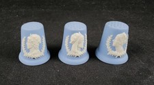 3 Wedgwood Jasperware Kings and Queens Thimbles Richard II Henry IV Henry V