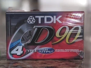TDK Four Pack D90 High Output Blank Cassettes - Picture 1 of 3