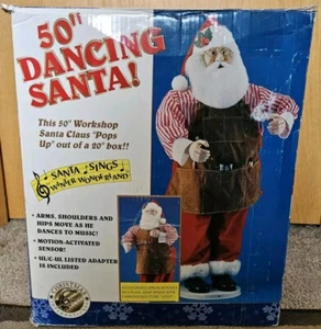 2001 Christmas International 50" Dancing Santa Original Box SINGS DOES NOT DANCE - Picture 1 of 24