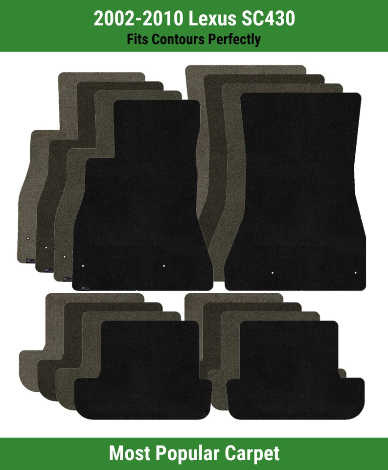 Tapetes carpete Lloyd Ultimat fileira dianteira e traseira para 2002-2010 Lexus SC430  - Imagem 1 de 4