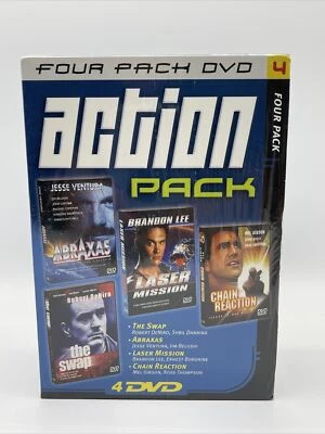 4 Pack Action Pack- Chain Reaction, Abraxas, Laser Mission, The Swap NEW SEALED - Image 1 of 2