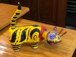Paper Mache Tiger Nodder Bobble Head Vintage - Picture 1 of 7