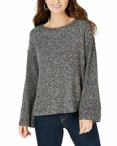 Style & Co Women's Petite Small PS Flare-Sleeve Sweater, Marl Black NEW #28 - Picture 1 of 1