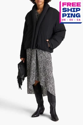 RRP€895 ISABEL MARANT 2in1 Ripstop Puffer Down Jacket FR34 US2 XS Black V-Neck - Image 1 of 4