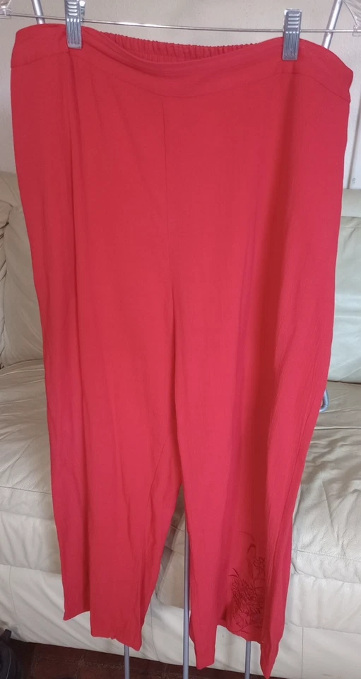 Calça Casual Feminina Coldwater Creek Tamanho Grande Leve Breezy Beachy Brunch - Imagem 1 de 4