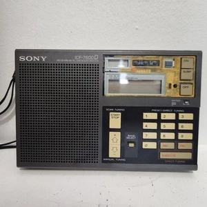 Sony ICF-7600D FM/LW/MW/SW PLL Syntetyzowany odbiornik Radio zegarowe - działa - Zdjęcie 1 z 2