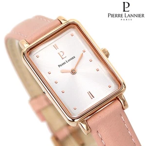 Pierre Lanier Arian Watch Leather Belt Lannier P057H925Bt Pink Made In France - Picture 1 of 6
