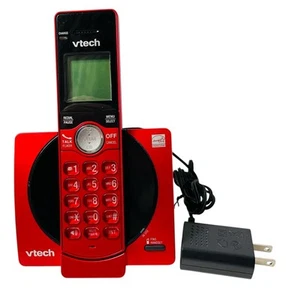 VTECH RED CORDLESS PHONE MODEL CS6919-16 ENERGY STAR LAND LINE UNTESTED - Zdjęcie 1 z 12