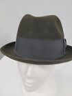 Vintage Royal Stetson Black Felt Hat w/Blue Feather John B Stetson Co 7 1/8 READ
