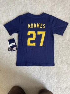 MLB Milwaukee Brewers Willy Adames #27 Toddler Boys' T-Shirt Size 4T - Picture 1 of 7