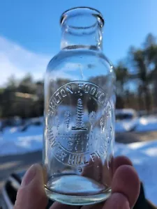 BUNKER HILL PICKLES SKILTON FOOTE & CO 1890s CUTE LITTLE 5"PICKLE BOTTLE - Picture 1 of 14
