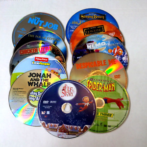 Lot if 11 Kids DVD Polar Express, Nut Job, Chicken Little, Nemo, DISCS ONLY