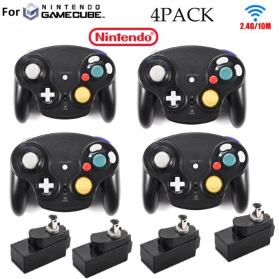 4Pack Wireless Game Controller Adapter Wavebird For Gamecube Classic GC NGC - Image 1 of 4