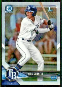 2018 BOWMAN DRAFT CHROME 1ST BASE REFRACTOR BDC-44 NICK SCHNELL RAYS - Picture 1 of 2