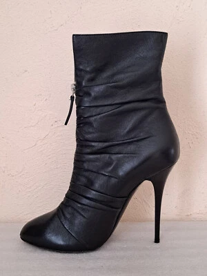 GIUSEPPE ZANOTTI - BOOTS - POINTURE 38 eu - CUIR NOIR - authentique - Photo 1/4