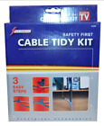 Cable Tidy Kit Safety Wire Management Home Office Garage PC TV Flexible - BNIB