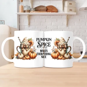 Especias de calabaza, café/té/chocolate 12 oz. taza/taza/sublimada/personalizar (cu80) - Imagen 1 de 1