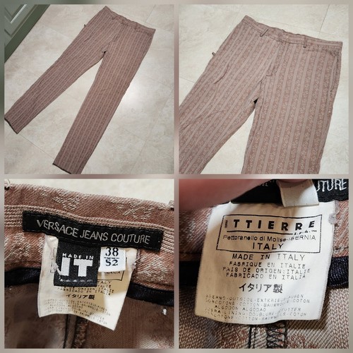 Vintage Versace Jeans Couture Donna EU 38 52 Made In Italy Pantaloni Formali Casual