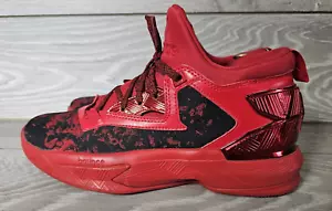 Adidas D Lillard 2 Men's Scarlet Black/Red F37125 Sneaker Size 8.5 Pre-owned - Picture 1 of 19