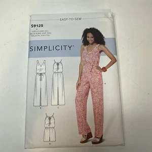 Simplicity S9125 Long or Short Jumper Dress Scoop or V-Neck Option Uncut - Picture 1 of 3