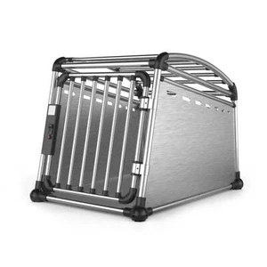Aluminium Dog Travel Crate 63x68x88cm - Large Pet Car Transport Cage Kennel Box - Picture 1 of 8