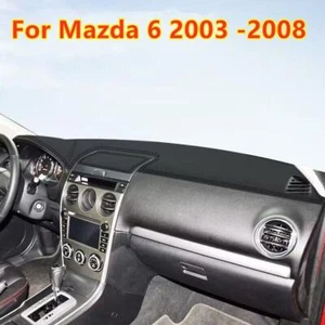 For Mazda 6 2003 - 2008 Leather Car Dashboard Cover Dash Protector Mat Black - Picture 1 of 5