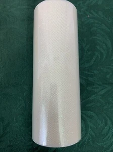 6" breit Tüll 12 Yard Rolle Elfenbein Glitzer Neu Versiegelt - Bild 1 von 4