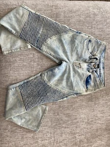 NWT Steve's Jeans Jeans Kids Boys 12 Acid Wash Denim Blue Straight Pocket Cotton - Picture 1 of 2
