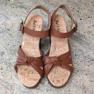 Kork Ease Damen Dawson 70er Plateau Knöchelriemen Sommer Sandale braun Größe 10 - Bild 1 von 12