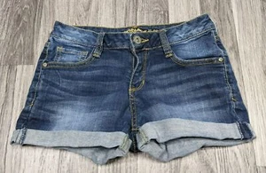 Arizona Jean Co Junior Größe 1 Bündchen bestickt kurz Denim blau Jeansshorts - Bild 1 von 9