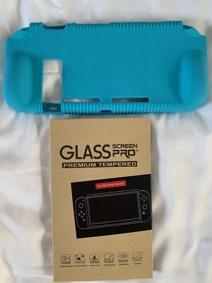 Protective Silicone Case for Nintendo Switch, Grip Cover W/ Tempered Glass New - Image 1 of 4