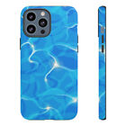 Etui na telefon Reflections - przezroczysty niebieski inspirowany wodą wzór nadruku, jezioro, ocean