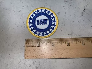 CUSTOM MADE Embroidered UAW Sew On or Iron On Patch - Picture 1 of 1
