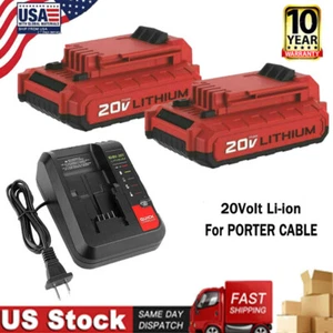 1-2X For Porter Cable 3.0AH 5.0AH 7.0AH 20V MAX PCC681L Li-Ion Battery PCC685L - Picture 1 of 24