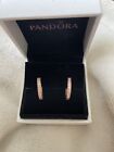 PANDORA Pave Heart Hoop Rose Gold Earrings - 286317C01