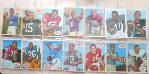 1968 TOPPS FOOTBALL PARTIAL POSTERS SET 14/16 NEAR MINT/MINT HIGH GRADE - Picture 1 of 4