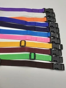 Tie Down Straps Plasitc Side Release Buckle Belt Luggage 25mm Webbing 12 Colours - Picture 1 of 12