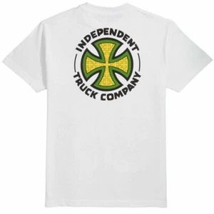 Independent Trucks REPEAT CROSS Skateboard T Shirt WHITE - Picture 1 of 2