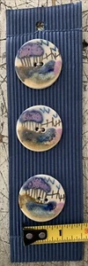 INCOMPARABLE BUTTON COMPANY SET OF 3 - CERAMIC - Picture 1 of 2
