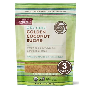 Zucchero di Cocco Dorato Biologico - Zucchero di Palma da Cocco, Non Raffinato, Cristalli Fine, Lattina - Foto 1 di 12