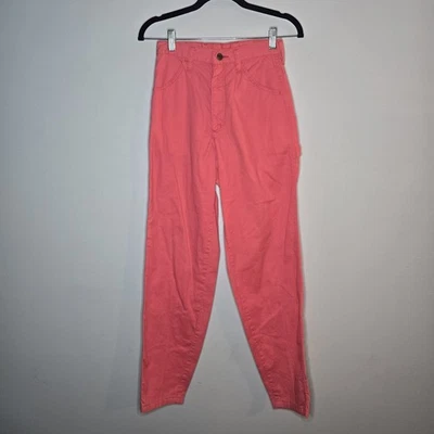 Pantalones de mezclilla ajustados vintage años 70 rosa Wrangler para jóvenes 7 talones cremallera Foto 1 de 4