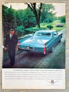 Cadillac Coupe DeVille Luxury Car General Motors 1963 Vintage Print Ad - Picture 1 of 1