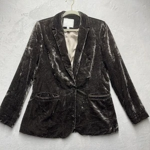 Anthropologie ett:twa Gallery Velvet Blazer Womens 6 Career Work - Picture 1 of 7