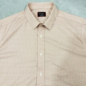 Camisa UNTUCKit Para Hombre Grande Rosa Kamari Estampado Geométrico Calce Ajustado Manga Corta - Imagen 1 de 7