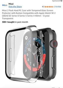 Apple Watch Case 2 pack For Series 6/SE/5/4 40mm - Zdjęcie 1 z 4