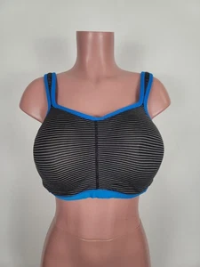 Sujetador deportivo Natori High Impact con aros 38DDD forrado negro para correr ecuestre - Imagen 1 de 7