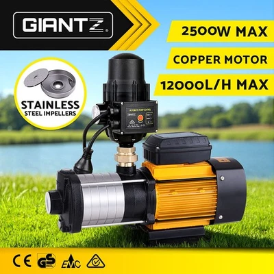 Giantz Garden Water Pump High Pressure 1300W-2500W 6-Stage Tank Irrigation Black - image 1 of 4