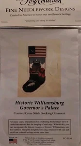 HISTORIC WILLIAMSBURG STOCKING ORNAMENT CROSS STITCH KIT, POSY COLLECTION - Picture 1 of 5